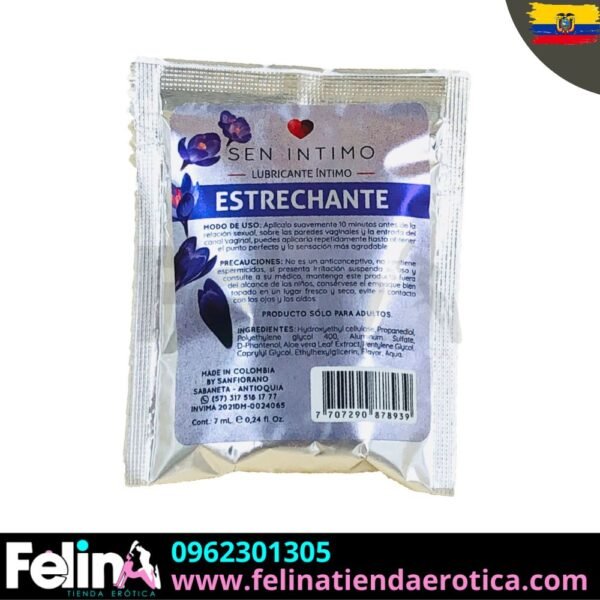 Lubricante Estrechante Vaginal Sachet - Felina Sex Shop Tienda Erotica Ecuador (2)