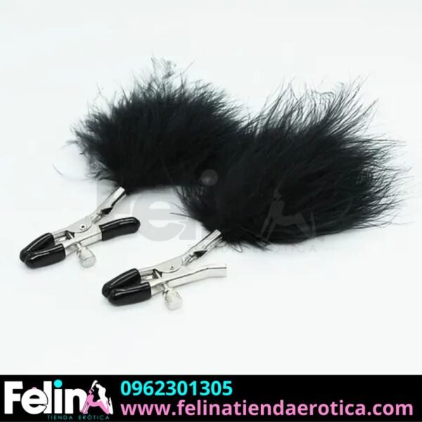 Pinzas para Pezon Negro - Felina Sex Shop Tienda Erotica Ecuador