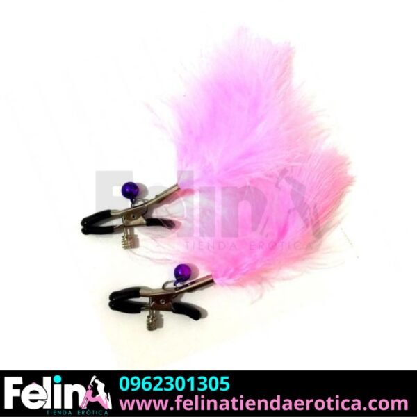 Pinzas para Pezon Rosado - Felina Sex Shop Tienda Erotica Ecuador