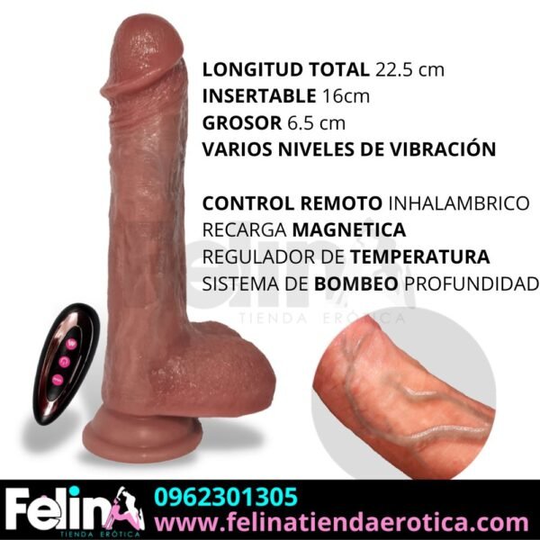 Vibrador Control Remoto y Bombeo Romeo - Felina Sex Shop Tienda Erotica Ecuador