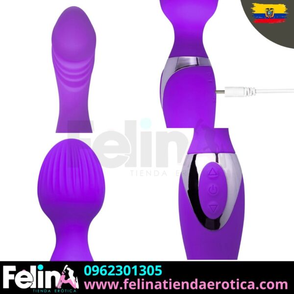 Vibrador Evelin 2 en 1 - Felina Sex Shop Tienda Erotica Ecuador (2)